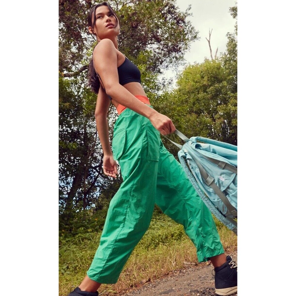 FP MOVEMENT Olive Fly By Night Pants Cargo Pants Oversized Free People Green S P